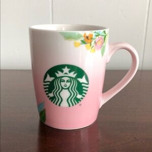 Starbucks “THANKFUL” Pink Floral Mug
